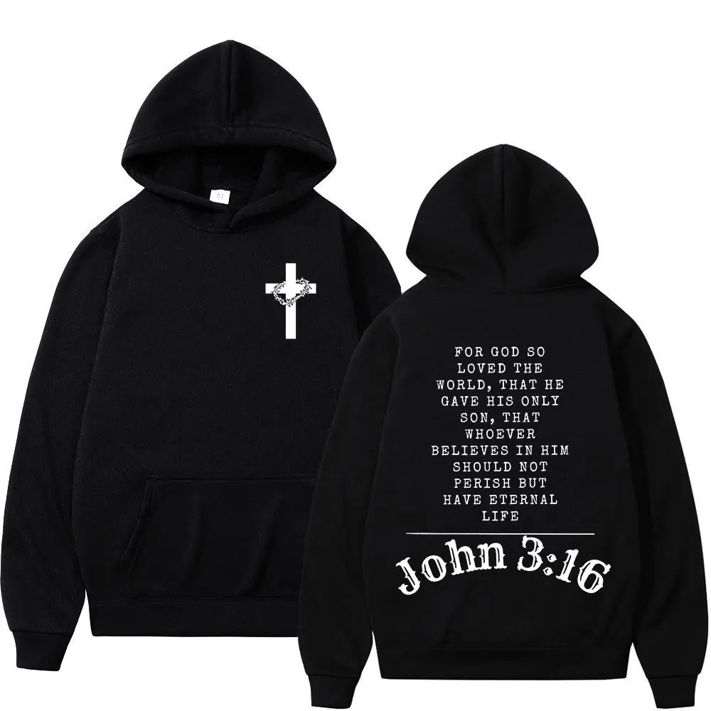Black John 3:16 Hoodies