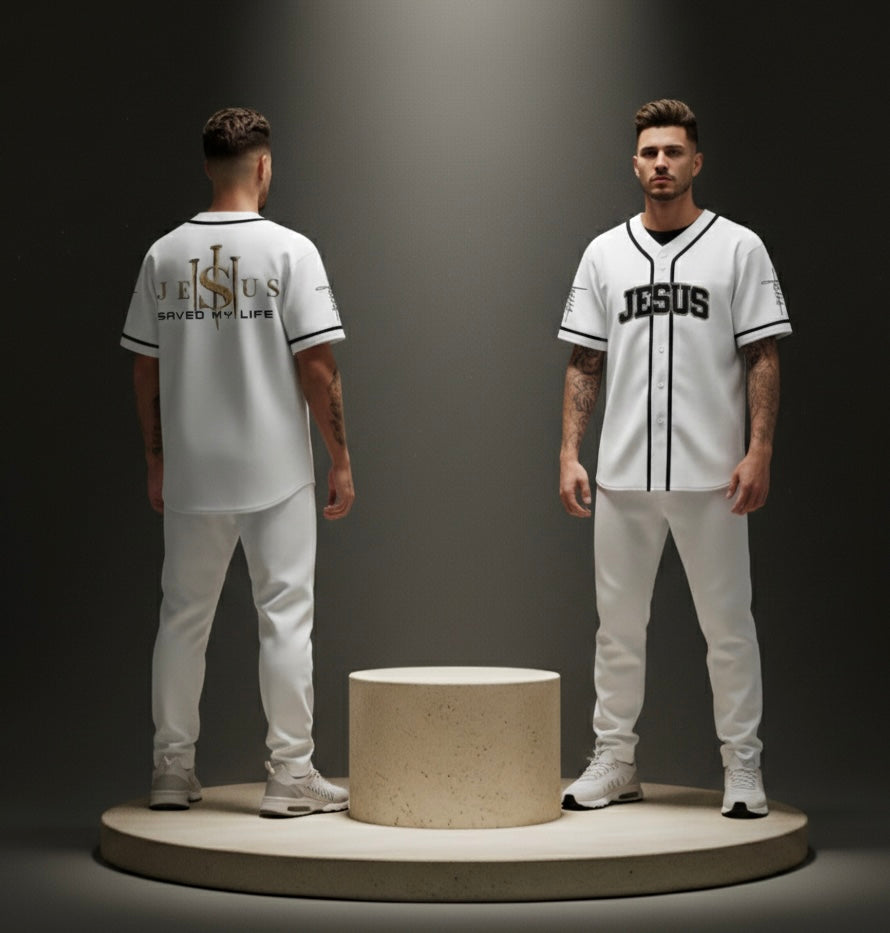 Jesus Saved My Life Baseball Jersey