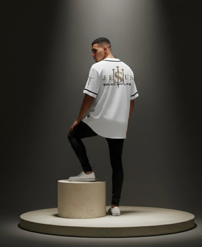 Jesus Saved My Life Baseball Jersey