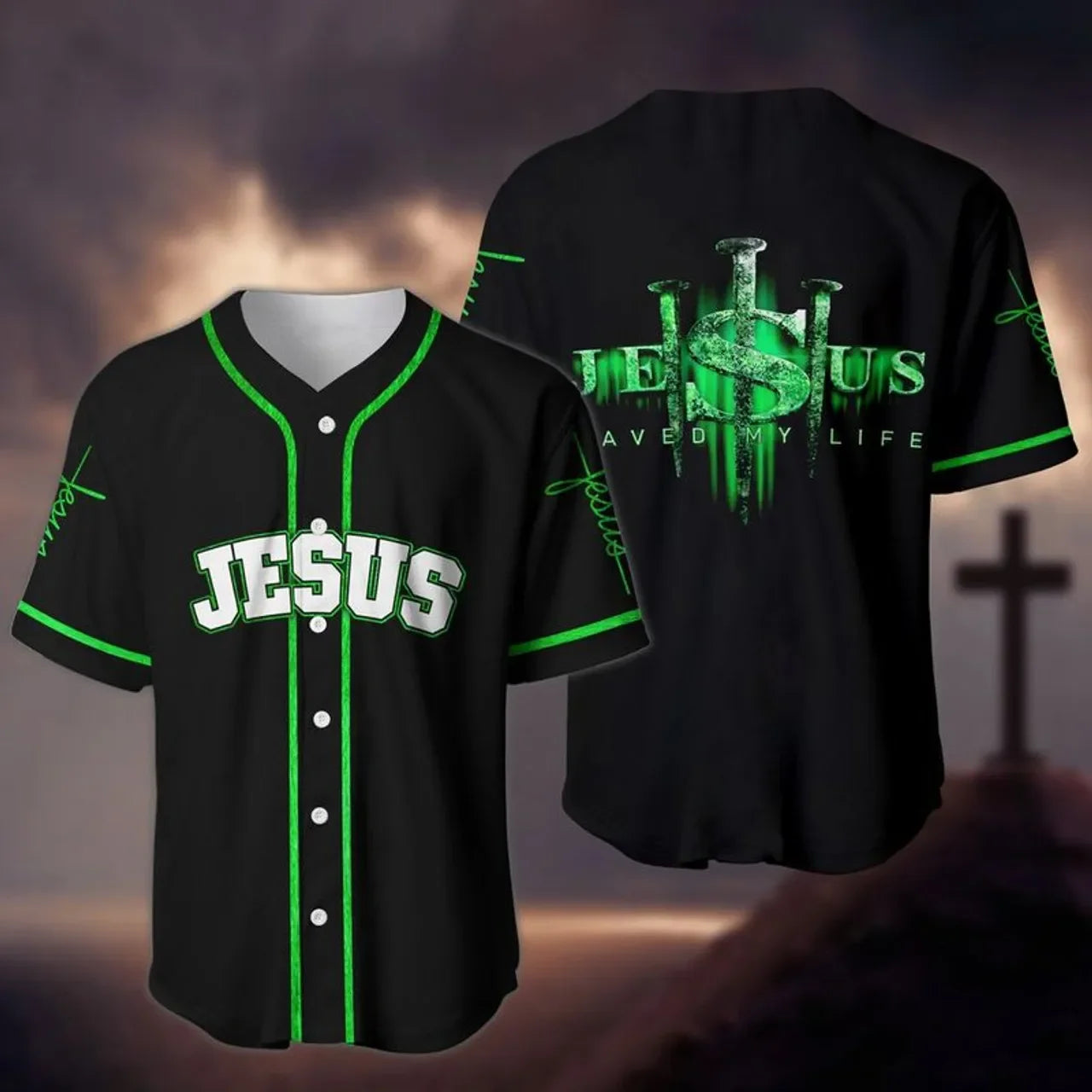 Jesus Saved My Life Baseball Jersey