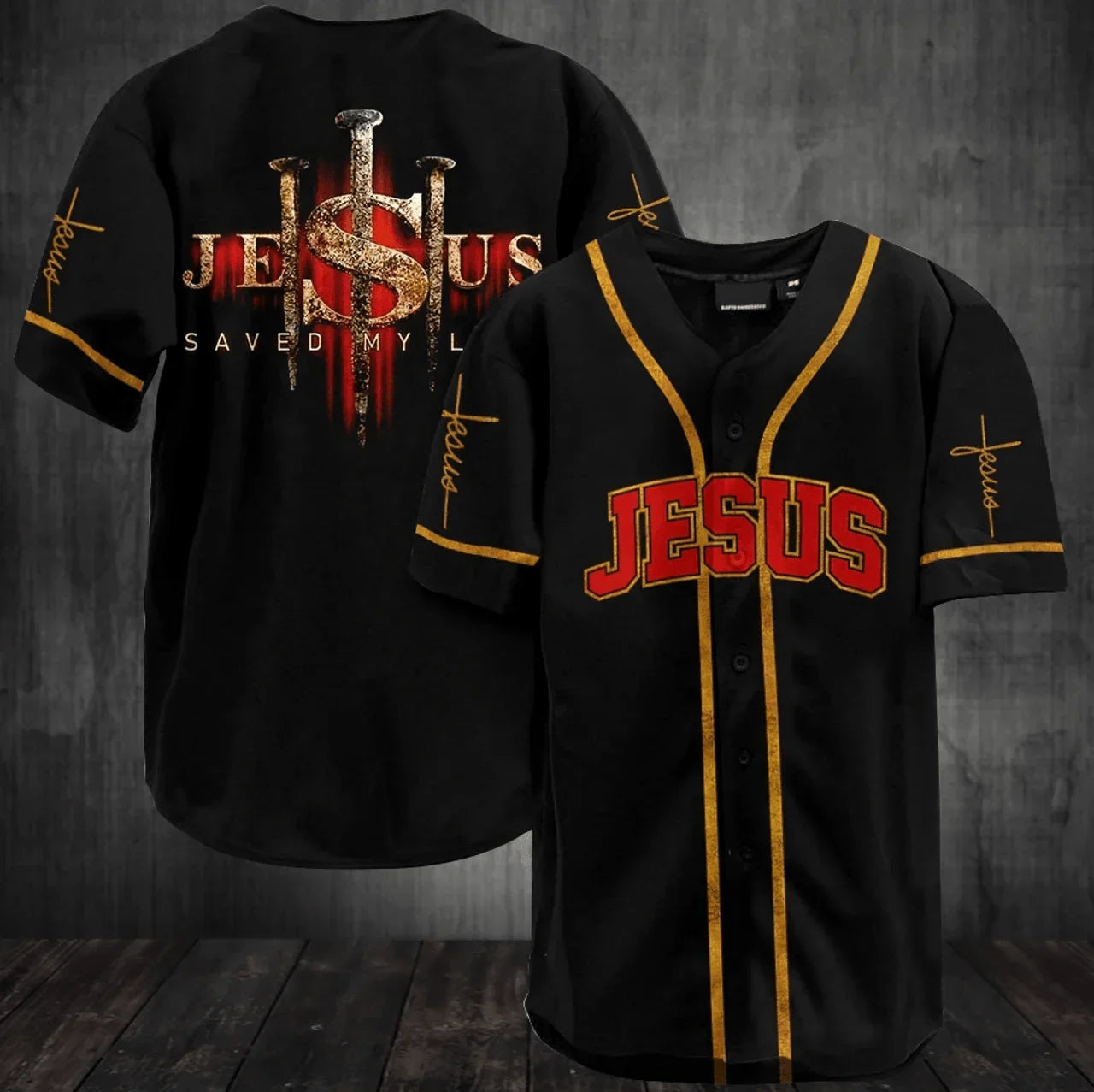 Jesus Saved My Life Baseball Jersey