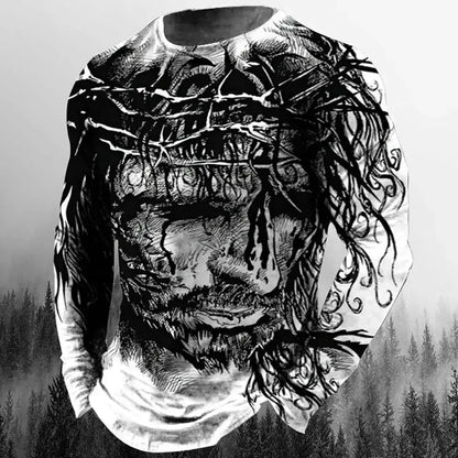 3D Christian Long Sleeve Crew Neck
